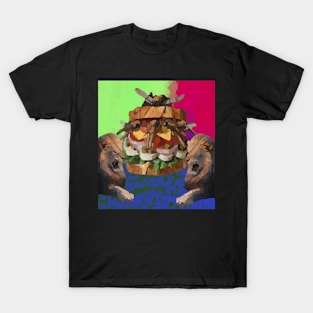 watercolor lions love mosquito sandwich T-Shirt